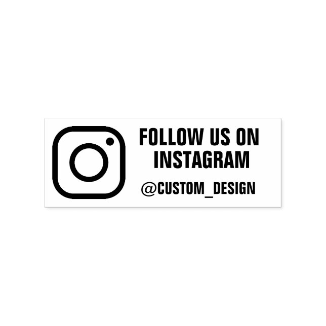 Custom Instagram Address Rubber Stamp (Imprint)