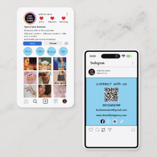 Custom Instagram Business Card social media QR
