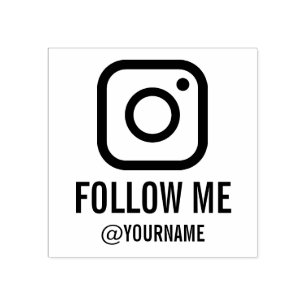 Custom Instagram   Follow me on Instagram Rubber Stamp