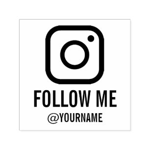 Custom Instagram   Follow me on Instagram Self-ink Self-inking Stamp