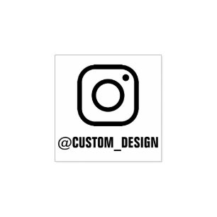 Custom Instagram For Business Or Personal Rubber Stamp