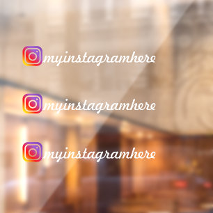 Custom Instagram Logo Social Media Handle Name  Window Cling