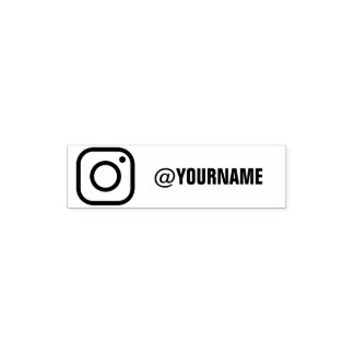 Custom Instagram Name, Follow me on Instagram Self Self-inking Stamp