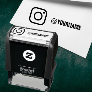 Custom Instagram Name, Follow me on Instagram Self Self-inking Stamp