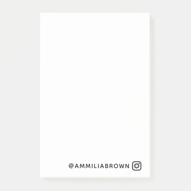 Custom Instagram Name | Personalised Sticky Notes (Front)