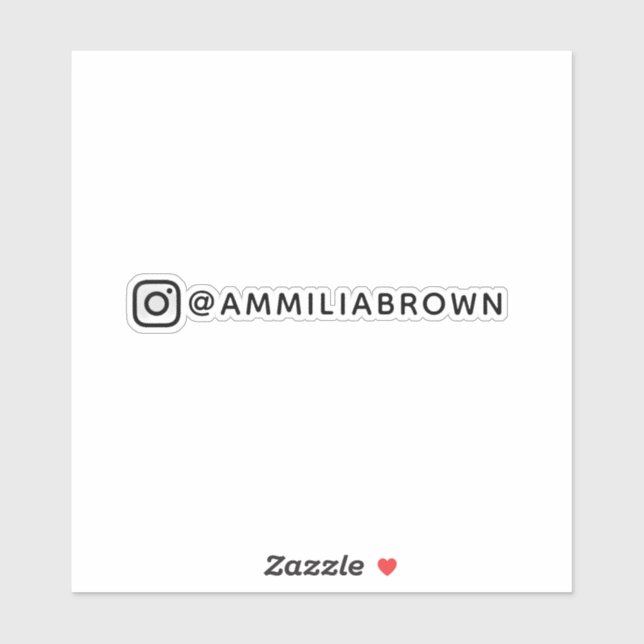 Custom Instagram Name | Personalised Vinyl Design (Sheet)