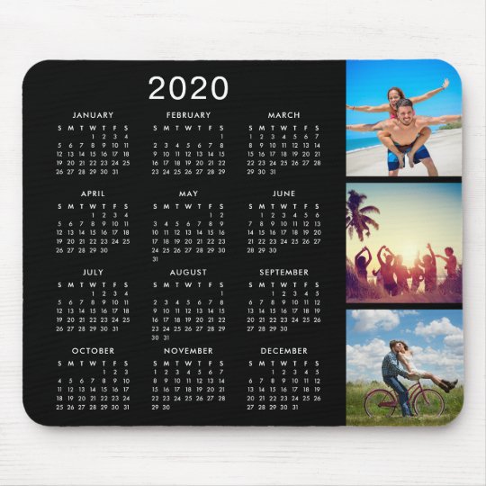 Custom Instagram Photo Collage 2020 Calendar Mouse Mat Zazzle Co Uk