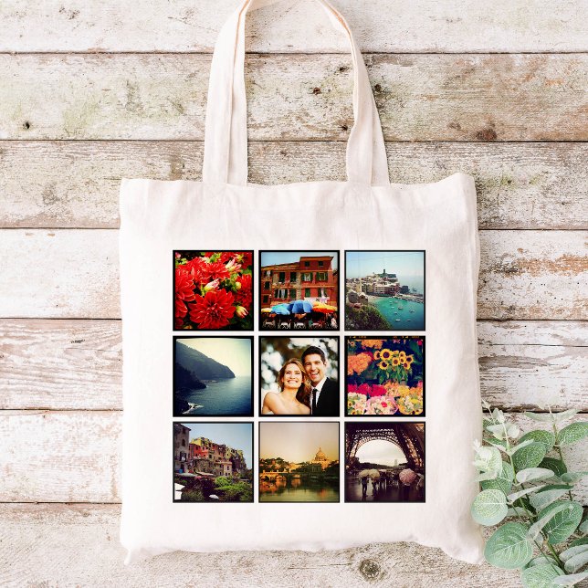 Custom Instagram Photo Collage Personalised Tote Bag (Creator Uploaded)
