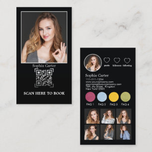 Custom Instagram Profile with QR Code Influencer Business Card