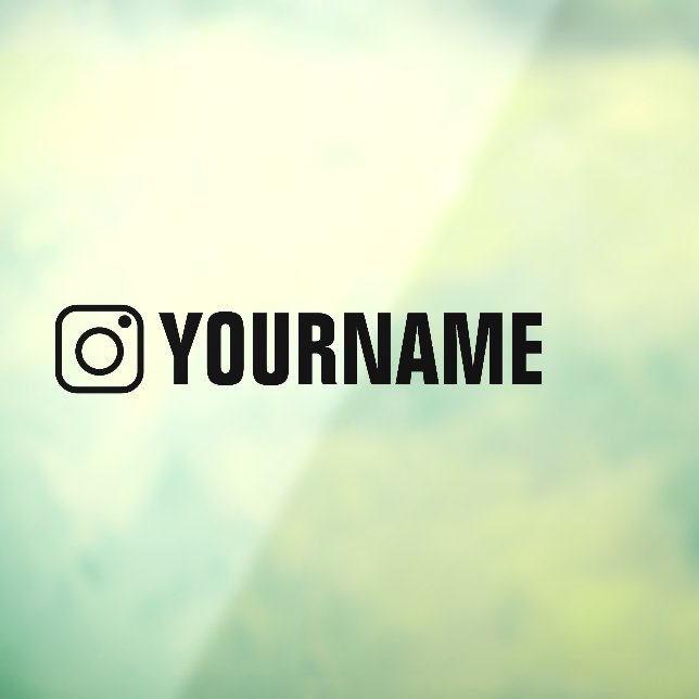 Custom instagram sign window cling with logo (Sheet 3)