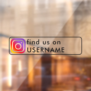 custom instagram social media car window sticker