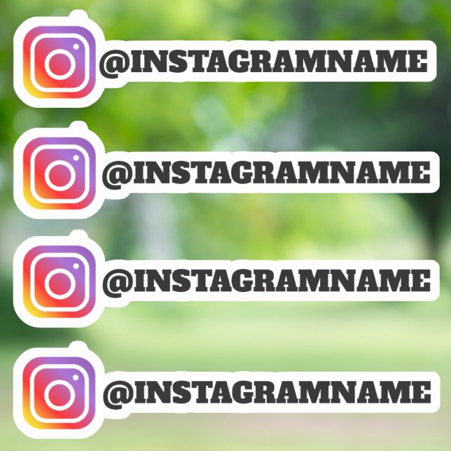 Custom Instagram Social Media Handle Name Sticker (Creator Uploaded)
