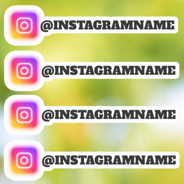 Custom Instagram Social Media Handle Name Sticker (Creator Uploaded)