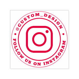 Custom Instagram Username   Follow Us On Instagram Self-inking Stamp