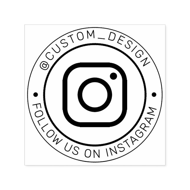 Custom Instagram Username | Follow Us On Instagram Self-inking Stamp (Design)