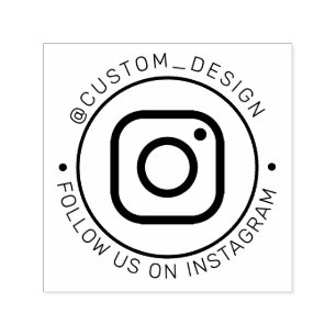Custom Instagram Username Follow Us On Instagram Self-inking Stamp