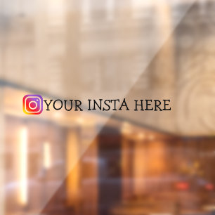 Custom Instagram Username simple window car decal