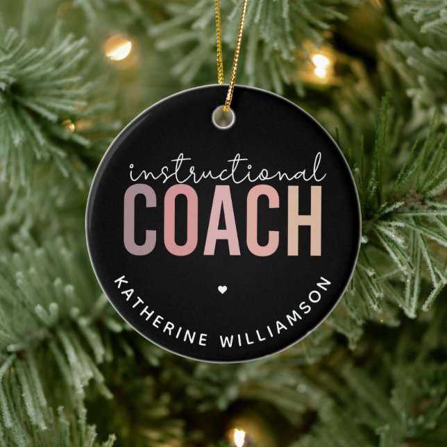 Custom Instructional Coach Educational Coach Gift Ceramic Tree Decoration (Tree)