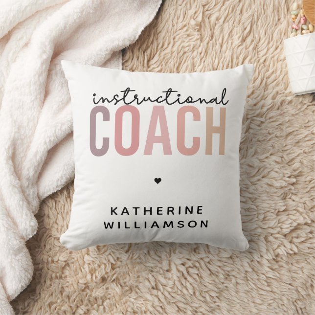 Custom Instructional Coach Educational Coach Gifts Cushion (Blanket)
