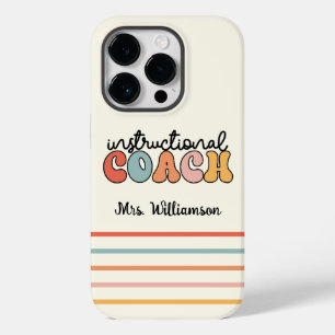 Custom Instructional Coach Educational Coach Retro Case-Mate iPhone 14 Pro Case