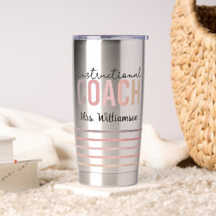 Custom Instructional Coach Educational Coach Retro Insulated Tumbler