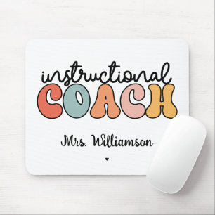 Custom Instructional Coach Educational Coach Retro Mouse Mat