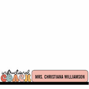 Custom Instructional Coach Educational Coach Retro Standing Photo Sculpture