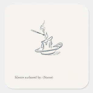 Custom Introvert Gift Minimalist Line Art Square Sticker