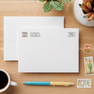 Custom Invitation Envelope A6 Logo Address Indicia