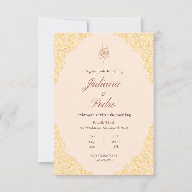 custom invitations and announcements wedding Card (Front)