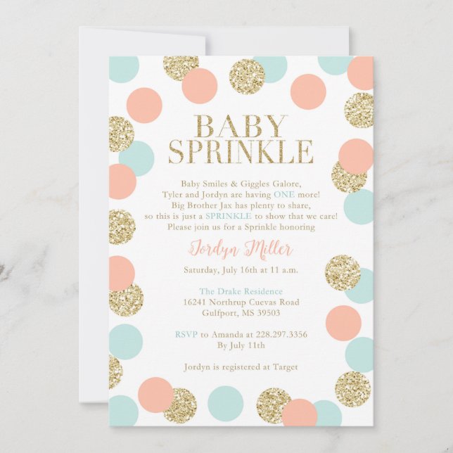 Custom Invitations for Amanda (Front)