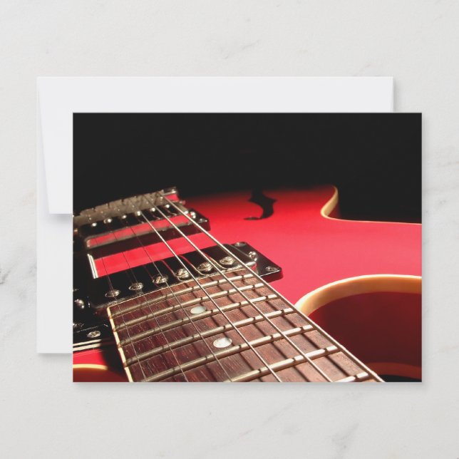 CUSTOM INVITES - Red Electric Guitar (Front)