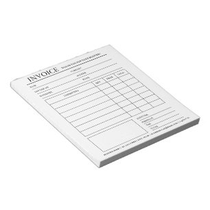 Custom Invoice & Receipt Notepad