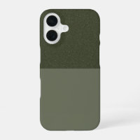 Custom iPhone 16 Case – Glitter & Matte Moss Green