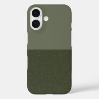 Custom iPhone 16 Case – Two-Tone Moss Green Split