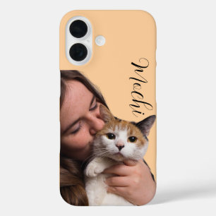 Custom iPhone 16 Case with Pet Photo and Name 