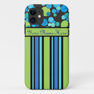 Custom iPhone 5/5s Case: Blue Moons and Stripes 11 Case