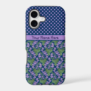 Custom iPhone 5/5s Case, Violets and Polka Dots