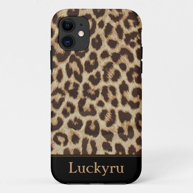 Custom iPhone 5 Leopard Print Case (Back)