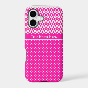 Custom iPhone 5s Case: Candy Pink and White