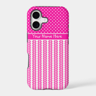 Custom iPhone 5s Xtreme Case: Candy Pink and White