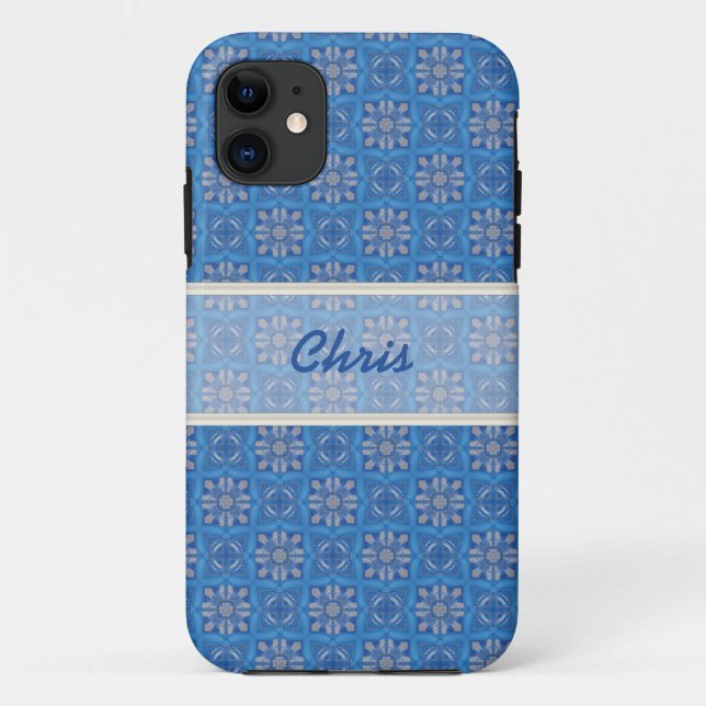 Custom Iphone Blue phone case (Back)