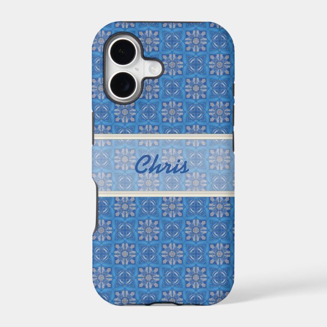 Custom Iphone Blue phone case (Back)