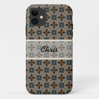 Custom Iphone Brown Red phone case