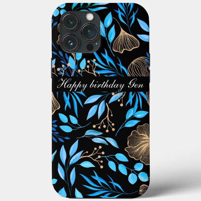 Custom iphone Case Gold Colour Add your Name (Back)