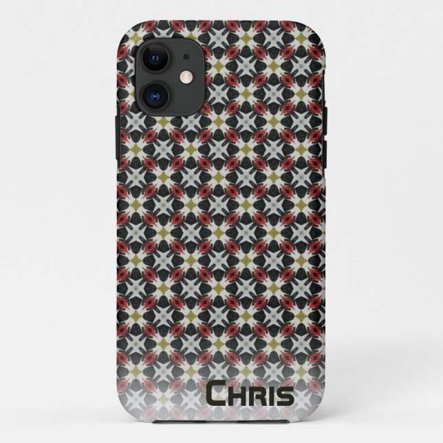 Custom Iphone grey black white cellphone case (Back)