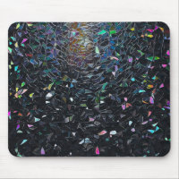 Custom Iridescent Abstract Stained Glass Pattern