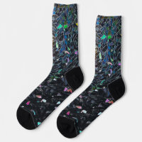 Custom Iridescent Abstract Stained Glass Pattern