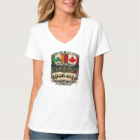 Custom Irish Canadian Flag City Province Heritage