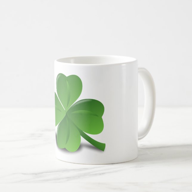 Custom Irish Lucky Shamrock Happy St Patrick Mug (Front Right)
